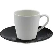 Villeroy & Boch Marmory Kahvikuppi Pikkulautasella - Kahvikupit Posliini Valkoinen - 325790-325791