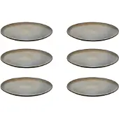 Aida - 6 pcs - Metallic Brown - dessert plate (14964)