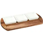 Dorre - Tarjotin + kulhot 45x23 cm Puu