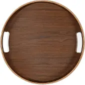 Sagaform Hanna Round Tray - Brown - ONE SIZE