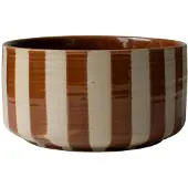 DBKD Line koristekulho Ø16 cm Raidoitettu nougat