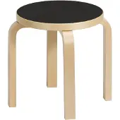 Artek Lasten jakkara ne60 koivu/musta linoleum