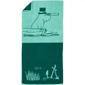 Arabia Muumi kylpypyyhe 70 x 140 cm Muumipappa sinivihreä