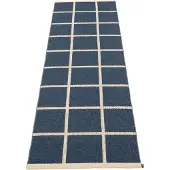 Pappelina , Kudottu Matto Criss Dark Blue 70x225 cm