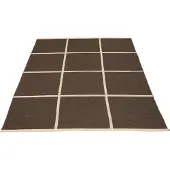 Pappelina , Kudottu Matto Criss Dark Brown 180x260 cm