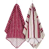 Marimekko Pikku Räsymatto Tea Towel 2Pcs - Red - 43X 70CM