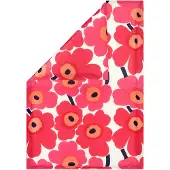 Marimekko Unikko Pussilakana / Punainen 210x210 Cm - Pussilakanat Puuvilla Valkoinen - 074201-001