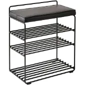 Maze Lower East Seat hylly-rahi 50 x 28 x 58 cm Black-black leather
