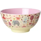 Rice Melamine Bowl 70 Cl Pink Fun Fair - Tarjoiluvadit Melamiini Multi - MELBW-FUFAI