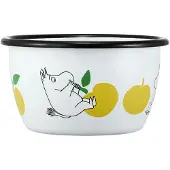 Muurla Mumin emalikulho 30 cl Joyfull Apples keltainen