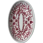 Piccola Home Positano Tarjoiluastia 37 Cm - Tarjoiluvadit Terrakotta Punainen - OV3700-PO-ROSSO