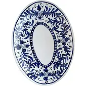 Piccola Home Positano Tarjoiluastia 37 Cm - Tarjoiluvadit Terrakotta Sininen - OV3700-PO-BLUE