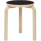 Artek 60 Jakkara / Musta Linoleumi - Jakkarat Koivu - 28000153