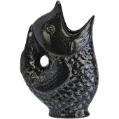 Madam Stoltz Stoneware Fish Vaasi - Maljakot Kivitavara Musta - HY16477-24-5