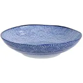 Tokyo Design Studio Nippon Blue Pastalautanen 21 Cm Dots - Pastalautaset Posliini Sininen - 16028