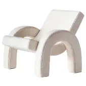Dusty Deco Arco Lounge-tuoli - Nojatuolit Silmukkanukkakangas Valkoinen - DD20000132