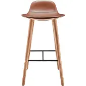 Please wait to be seated - Abalone Stool H75 Nature Oak/Cognac