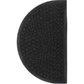 House Doctor Door Mat, Hdentry, Half Round, Blac - Black - 75X 45X 0.8CM