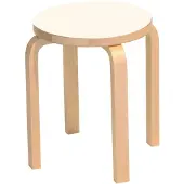 Artek E60 Jakkara / Valkoinen Laminaatti - Jakkarat Koivu - 28000352