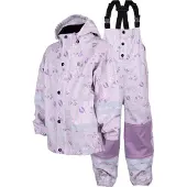 Lindberg Kids' Vattholma Rain Set Lavender/pink Sadesetit 100