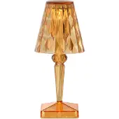 Kartell LED-paristopöytävalaisin Paristo, 30 cm, oranssi, IP54 Battery, Keltainen/oranssi, Makuuhuone, Synteettinen materiaali, Design