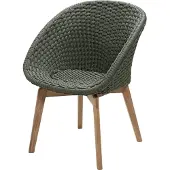 Cane-Line Peacock Käsinojatuoli Dark green