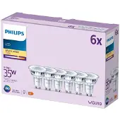 Philips LED-lamppu LED-klassikko 3,5 W/827 (35 W) kuuden kappaleen pakkaus GU10