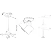 Multibrackets Mb projector ceiling mount 900-1600
