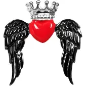 Wildcat Winged Queen Heart Red Black