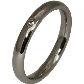 Bosie Titaani sormus zirkoniakivellä TICM-09Z/3 49/15,6