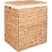 House Nordic Siva - Laundry Basket, Water Hyacinth, Natural, 43X32X55 Cm - Beige - 32X43X55CM