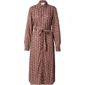 Gant Belted G Print Shirt Dress - Burgundy - 40