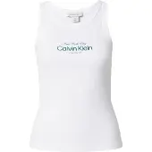 Calvin Klein Jeans Contour 2X2 Rib Graphic Tank - White - XXS