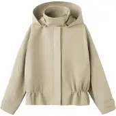 Mango Oversized High-Neck Parka - Beige - L
