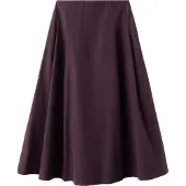 Mango Flared Midi-Skirt - Burgundy - 40