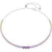 Swarovski Ketju keltainen / lila / roosa / hopea
