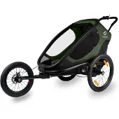 Hamax Outback ONE Pyöräkärry + Suojapeite, Green/Black
