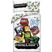 Halantex SP. z.o.o. Halantex lasten mikrokuituinen vuodevaatesetti Minecraft MNC-743BL, 140x200, 2 osaa