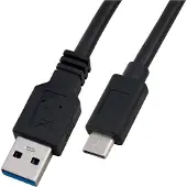 Logilink USB 3.2 Gen1 Type-C - USB-A -kaapeli, musta, 0,5 m, 5 Gbps