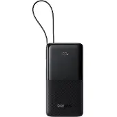 Baseus Powerbank Bipow 2 20000mah 20W z cyfrowym wyświetlaczem z wbudowanym kablem USB-C - czarny