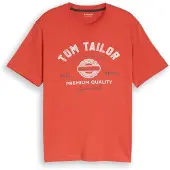 Tom Tailor Paita laivastonsininen / oranssinpunainen / valkoinen
