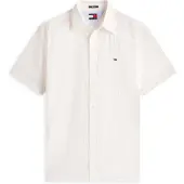 Tommy Hilfiger Seersucker Shirt Ss - Cream - XL