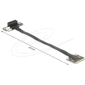 DeLOCK -sovitin Mini PCIe uros PCIe 3.0 x1 naaras PCIe 3.0 x1 90° kulmassa kaapelilla 20 cm