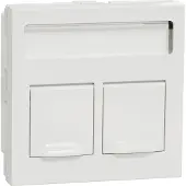 Schneider ELECTRIC UNICA SYSTEM+ OL45 2XRJ45 ACTASSI SUORA VALKOINEN (NU942218)