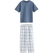 Next Yöpuku safiiri / kyyhkynsininen / vaaleansininen / offwhite