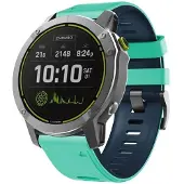 CaseOnline Twin Sport Rannekoru Garmin Fenix 7 - Siniharmaa