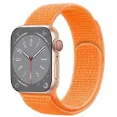 CaseOnline Nailon Rannekoru Apple Watch 8 (45mm) - Papaya