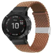 CaseOnline Punottu elastinen rannekoru Garmin Fenix 6X - ruskea