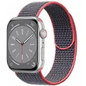 CaseOnline Nailon Rannekoru Apple Watch 8 (45mm) - Electric pink