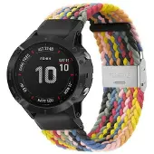 CaseOnline Punottu elastinen rannekoru Garmin Fenix 6X - rainbow
